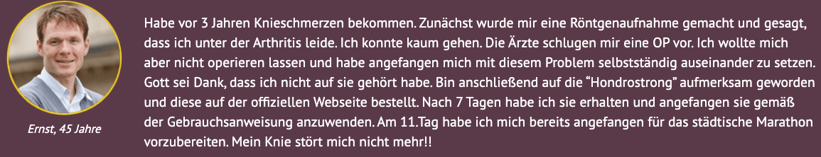 Ernst Erfahrungsbericht Hondostrong