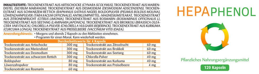 hepaphenol inhalt