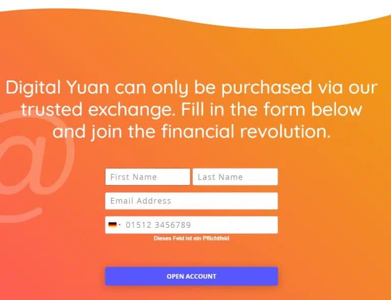 Yuan Pay Group Anmeldung