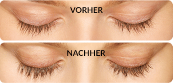 Wimpernserum vorher und nacher