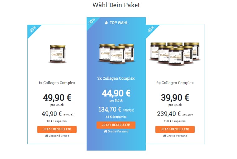 Wo kann ich Premium Collagen Complex am günstigsten kaufen?