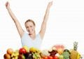 Woman enjoying healthy food