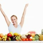 Woman enjoying healthy fruits