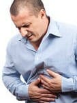 Man having stomach pain