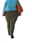 Obese woman from back