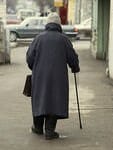 Old woman walking