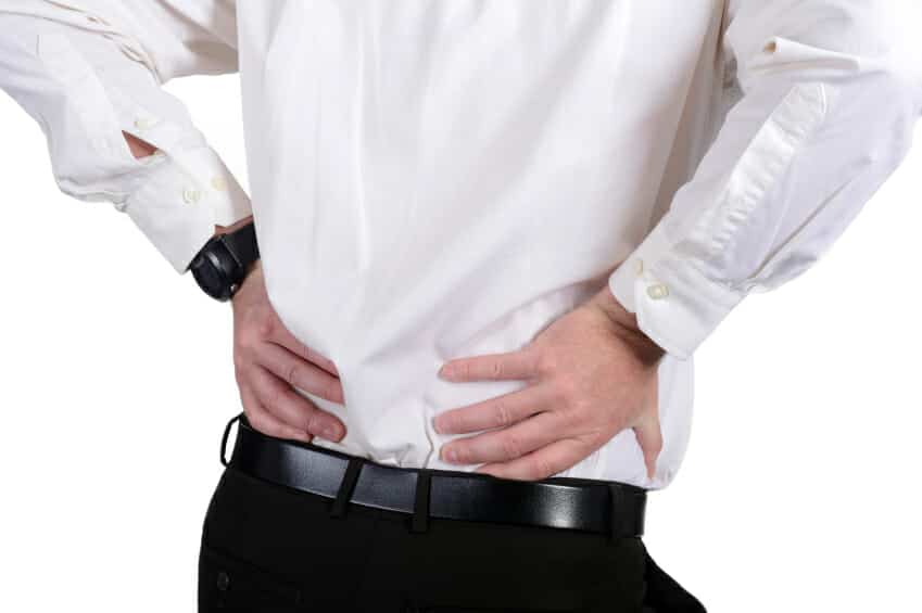 Man having back pain