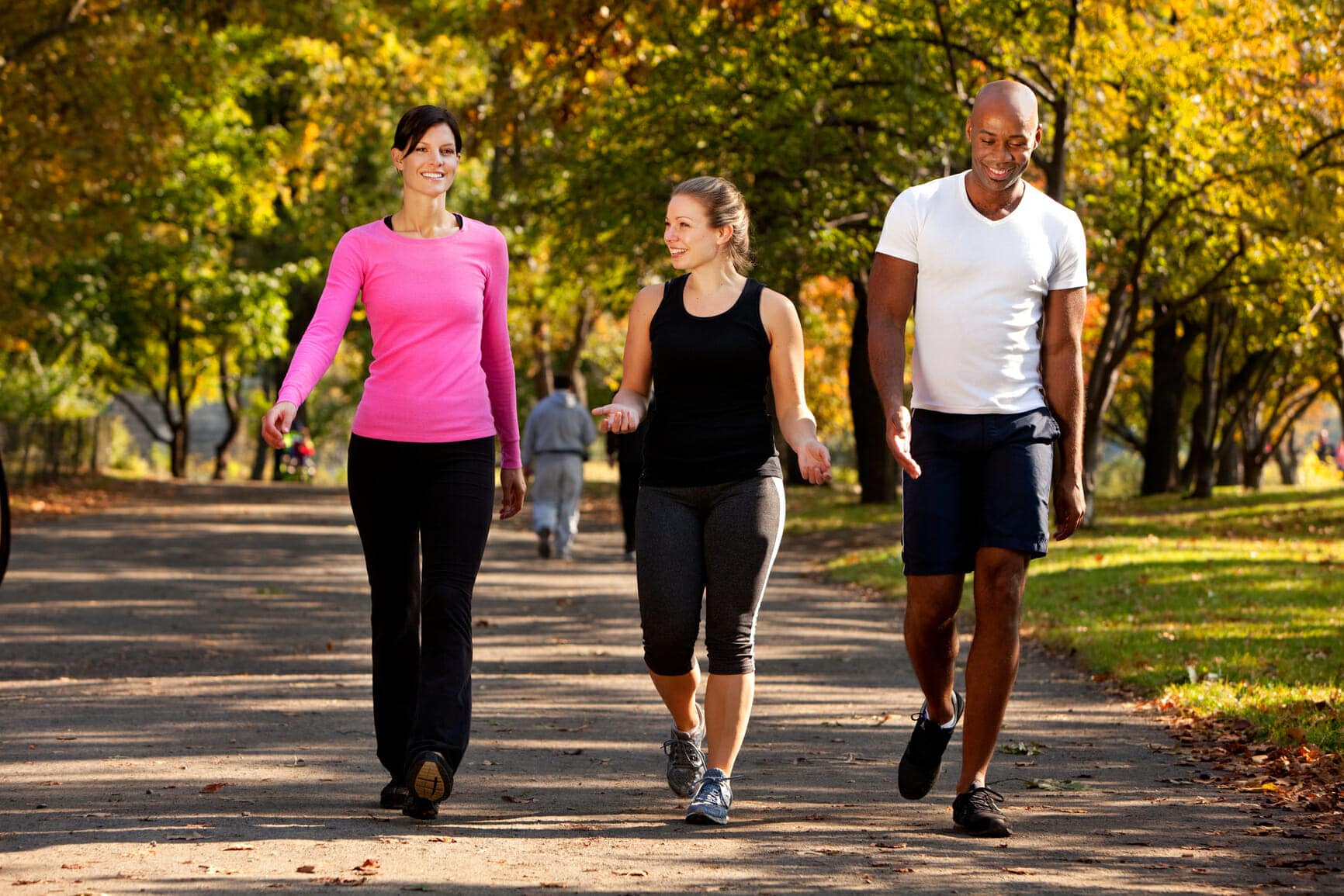 Burning calories by walking