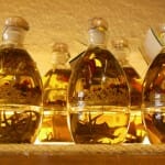 Bottles of olive oil