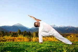 Yoga triangle pose 