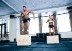 Men working out in gym