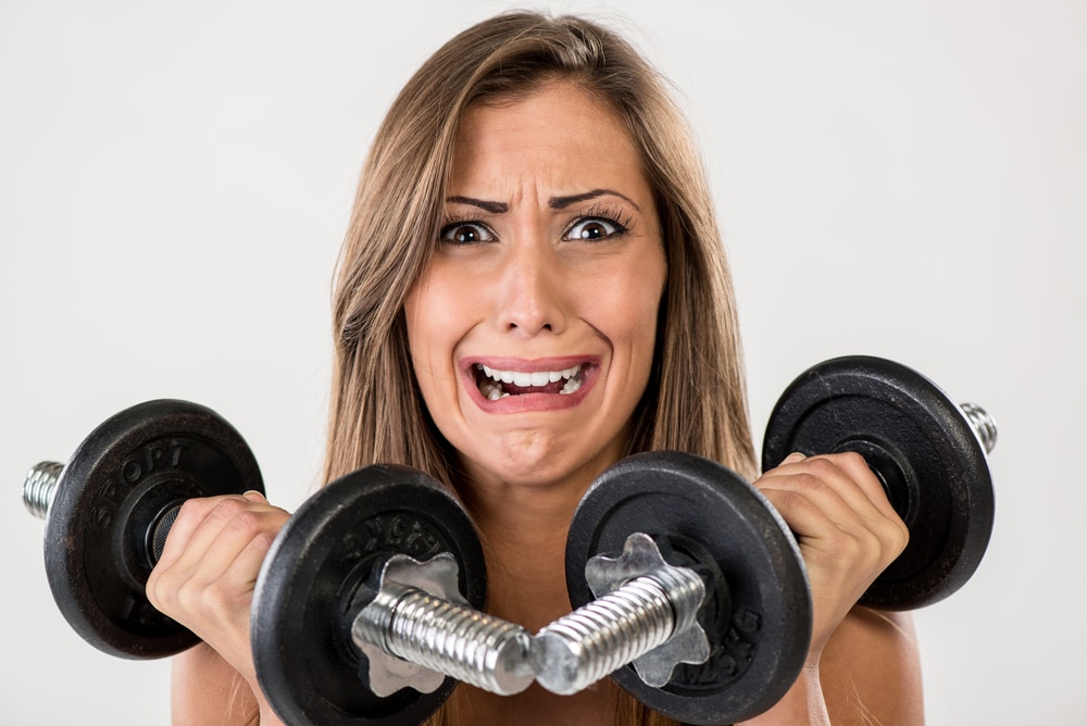 Women lifting weight