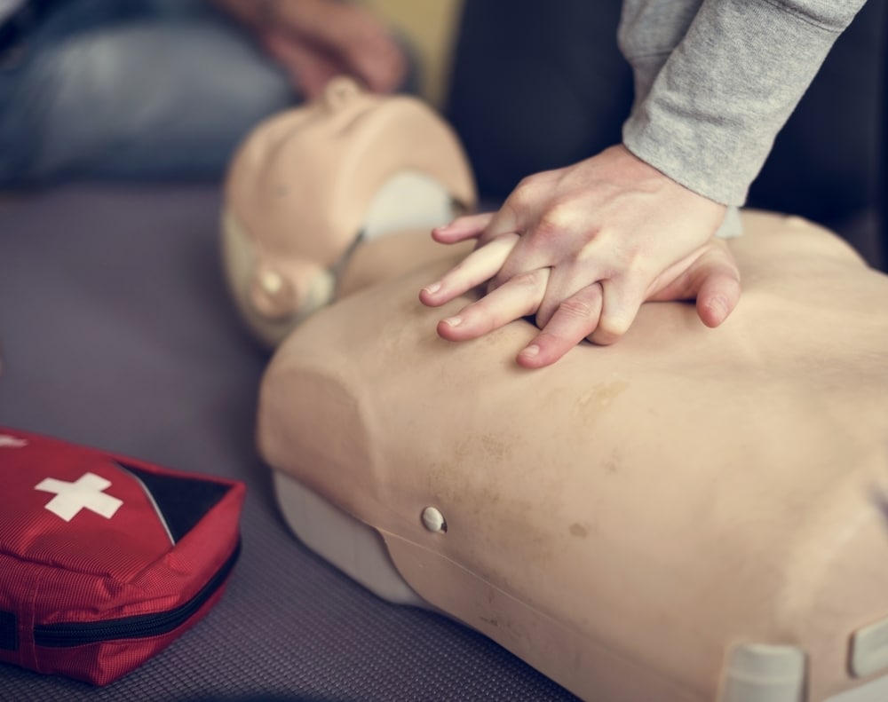 CPR First Aid Training Concept