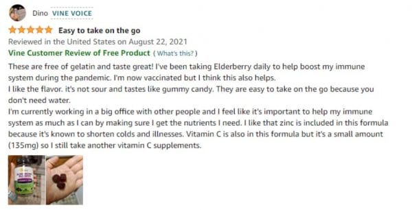 Review aSquared Nutrition Elderberry Gummies
