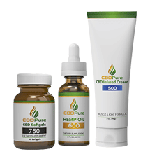 CBD Pure - Λογότυπο πετρελαίου κάνναβης